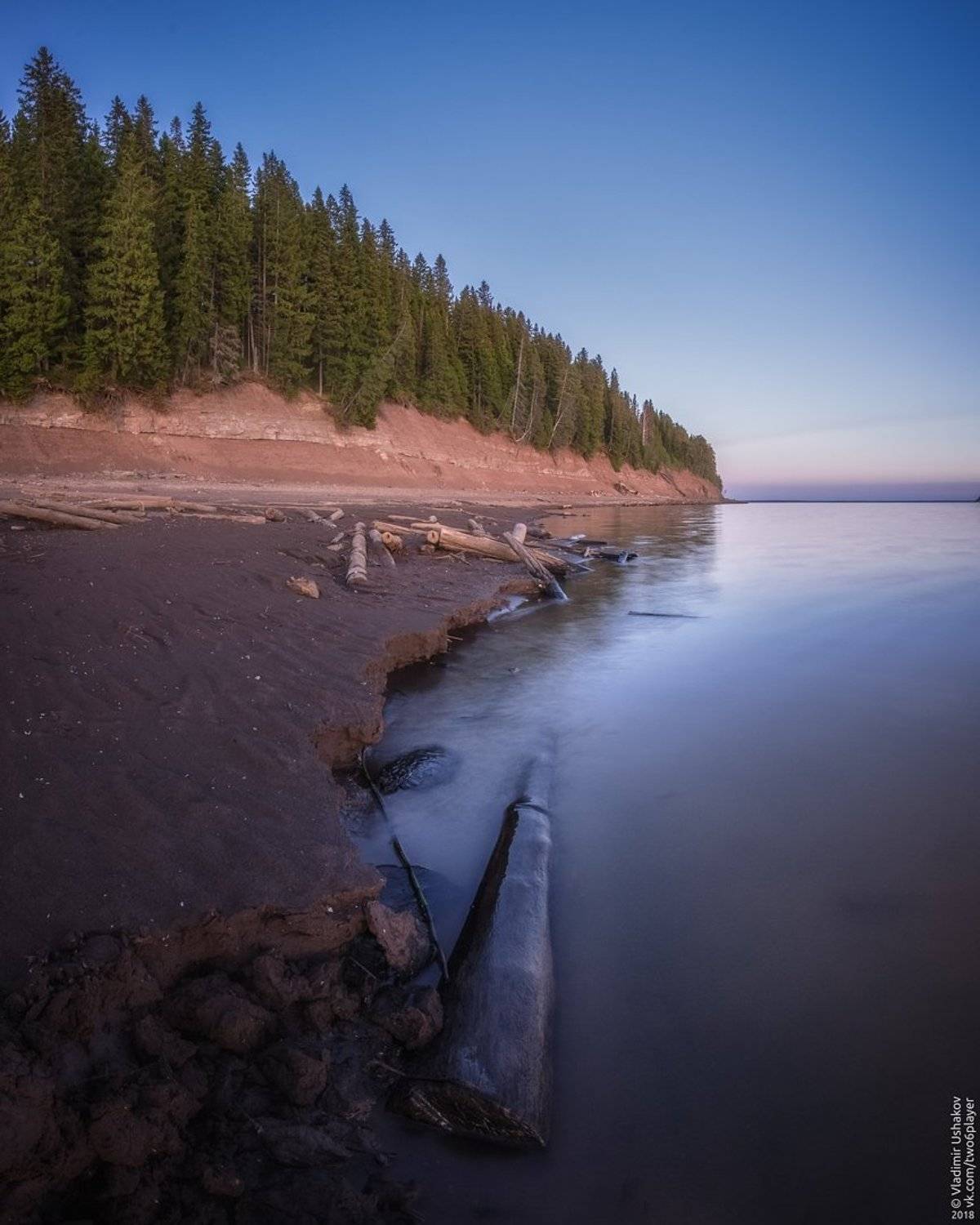 вечер, берег, залив, кондас, пешково, пермский край, Владимир Ушаков