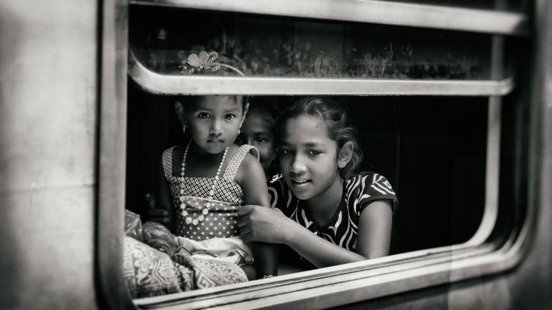 дорога, поезд, шри-ланка, взгляд в окне Взгляд в окне. фото превью