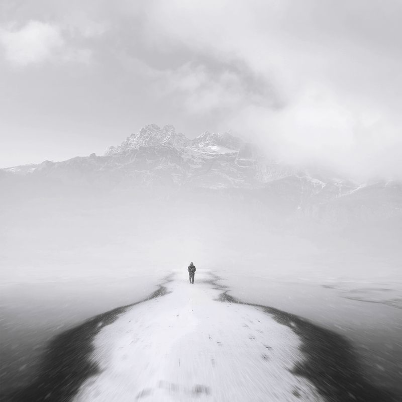 snowy path фото превью