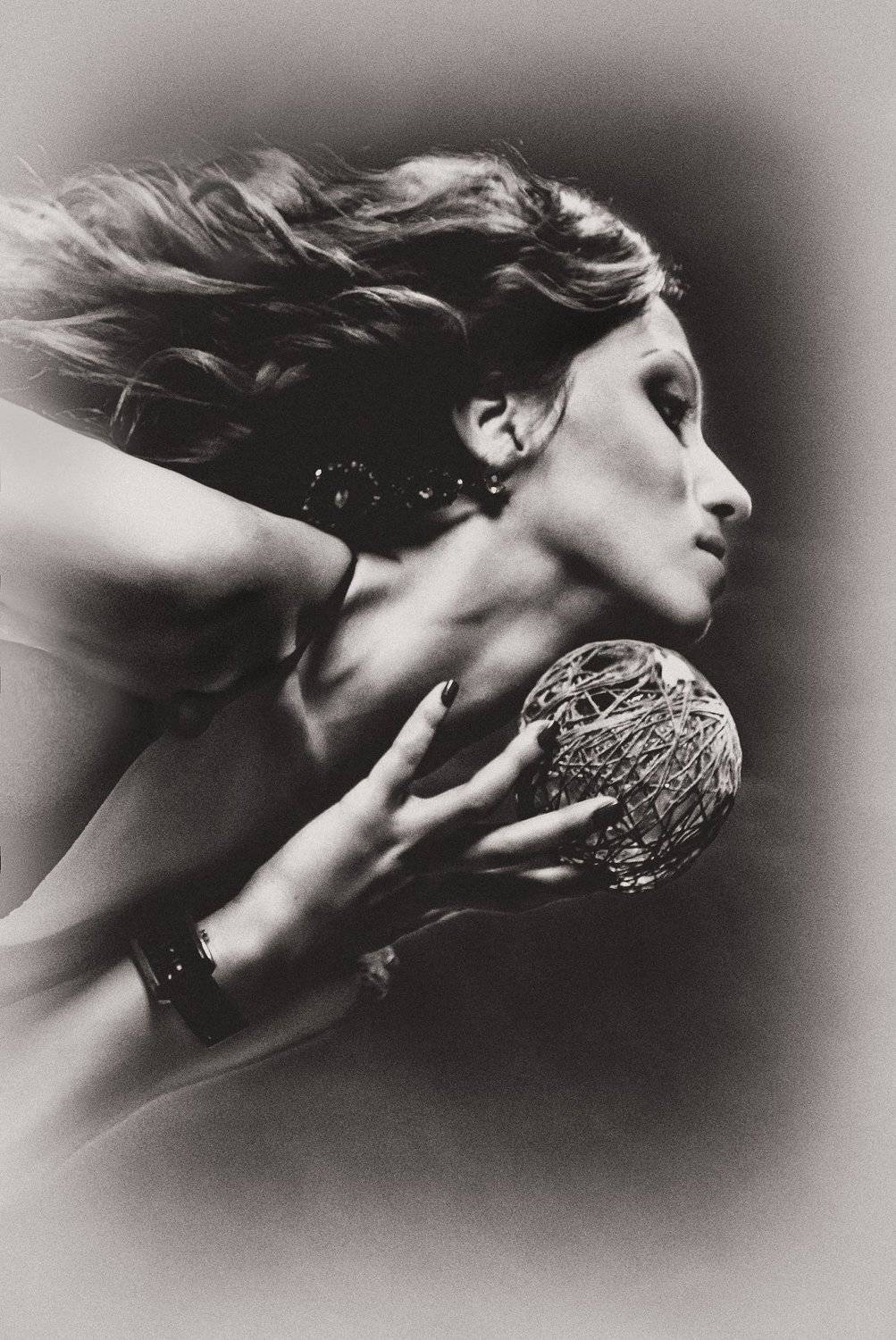 портрет, модель, сепия, Мария Братан