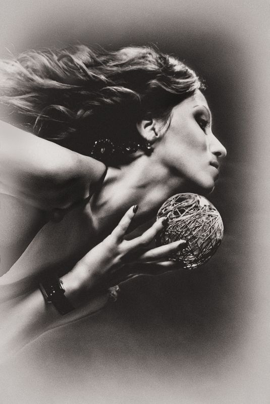 портрет, модель, сепия  фото превью