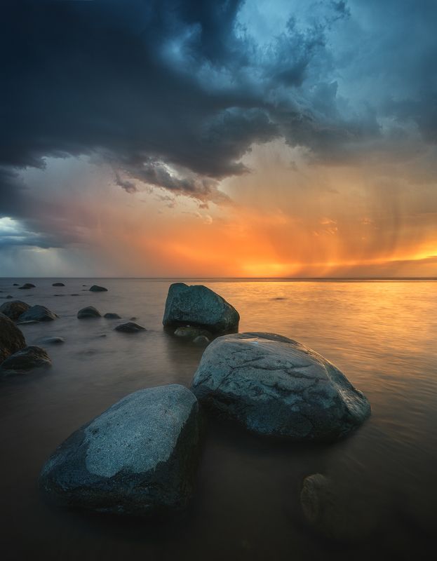 пейзаж море гроза шторм латвия Перед грозой фото превью