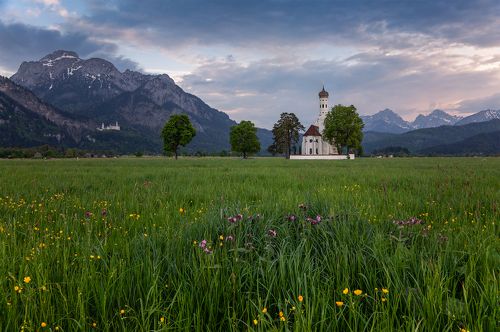 Вечером в Альпах.