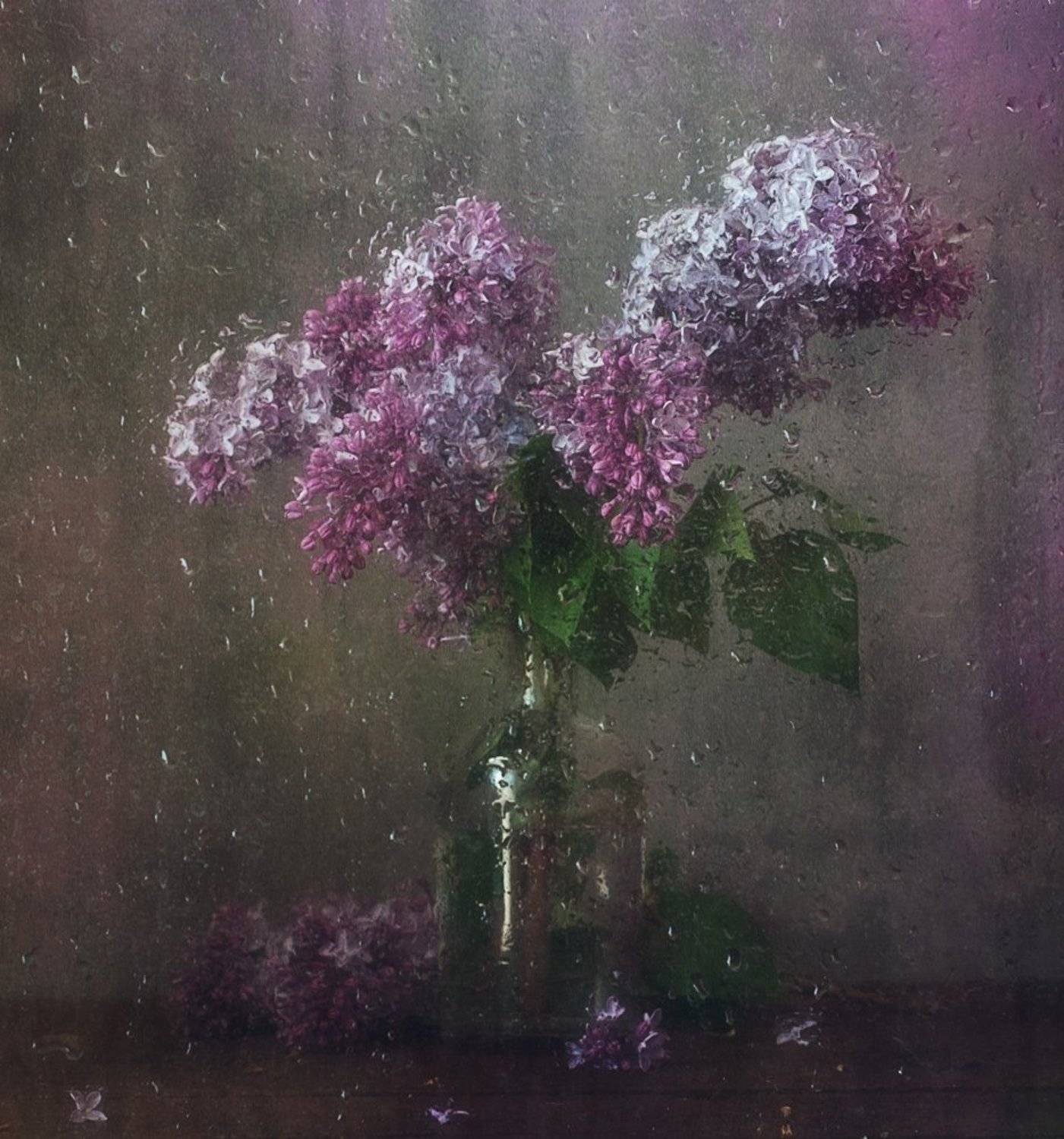 натюрморт,сирень,капли, Наталия К