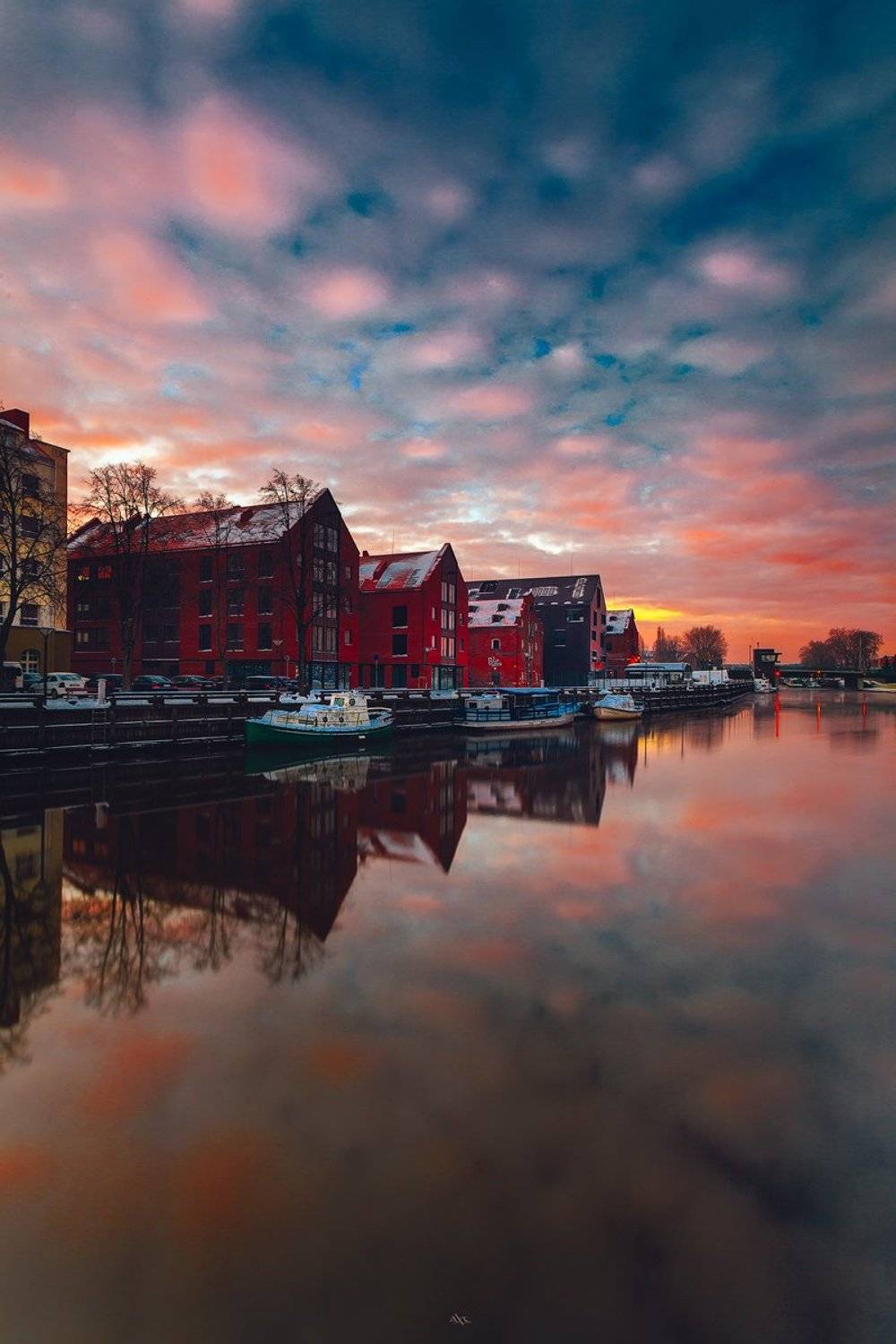 sunrise, colors, city, klaipeda, lithuania, Руслан Болгов (Axe)