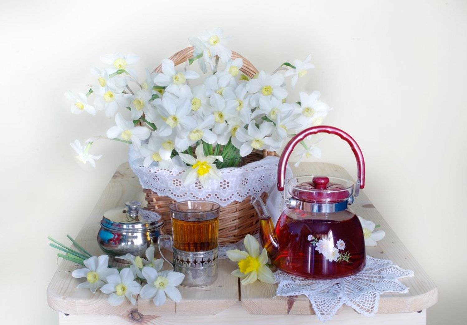 весна,чай ,натюрморт,чайник,, Вера  Павлухина