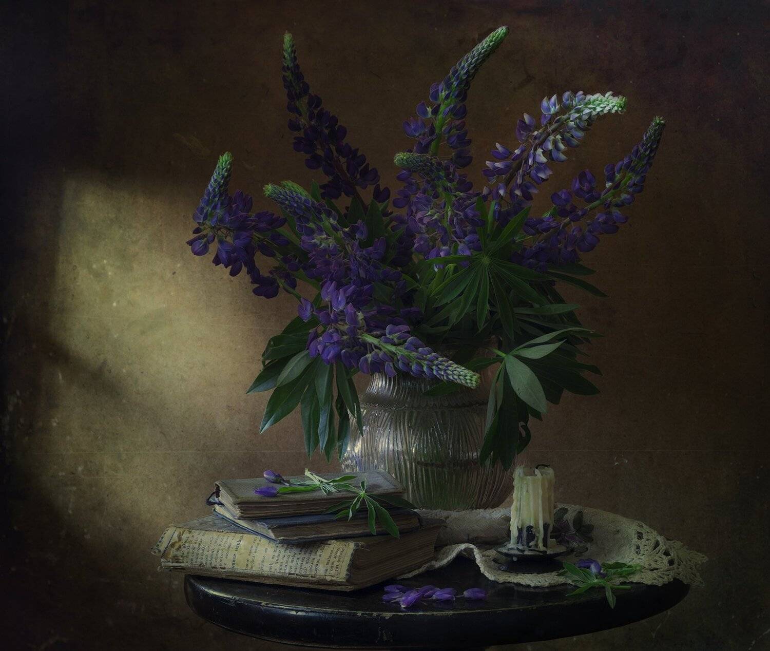 натюрморт,люпины, Елена Рубинская