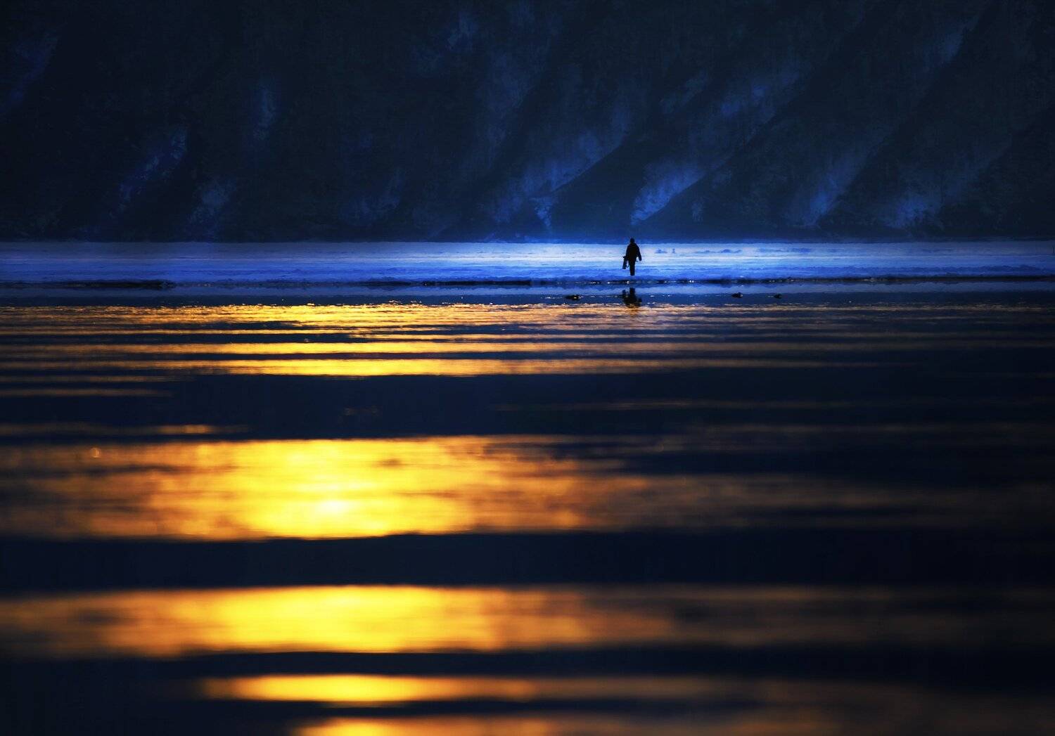 байкал, весна, закат, льды, Владимир Штыриков