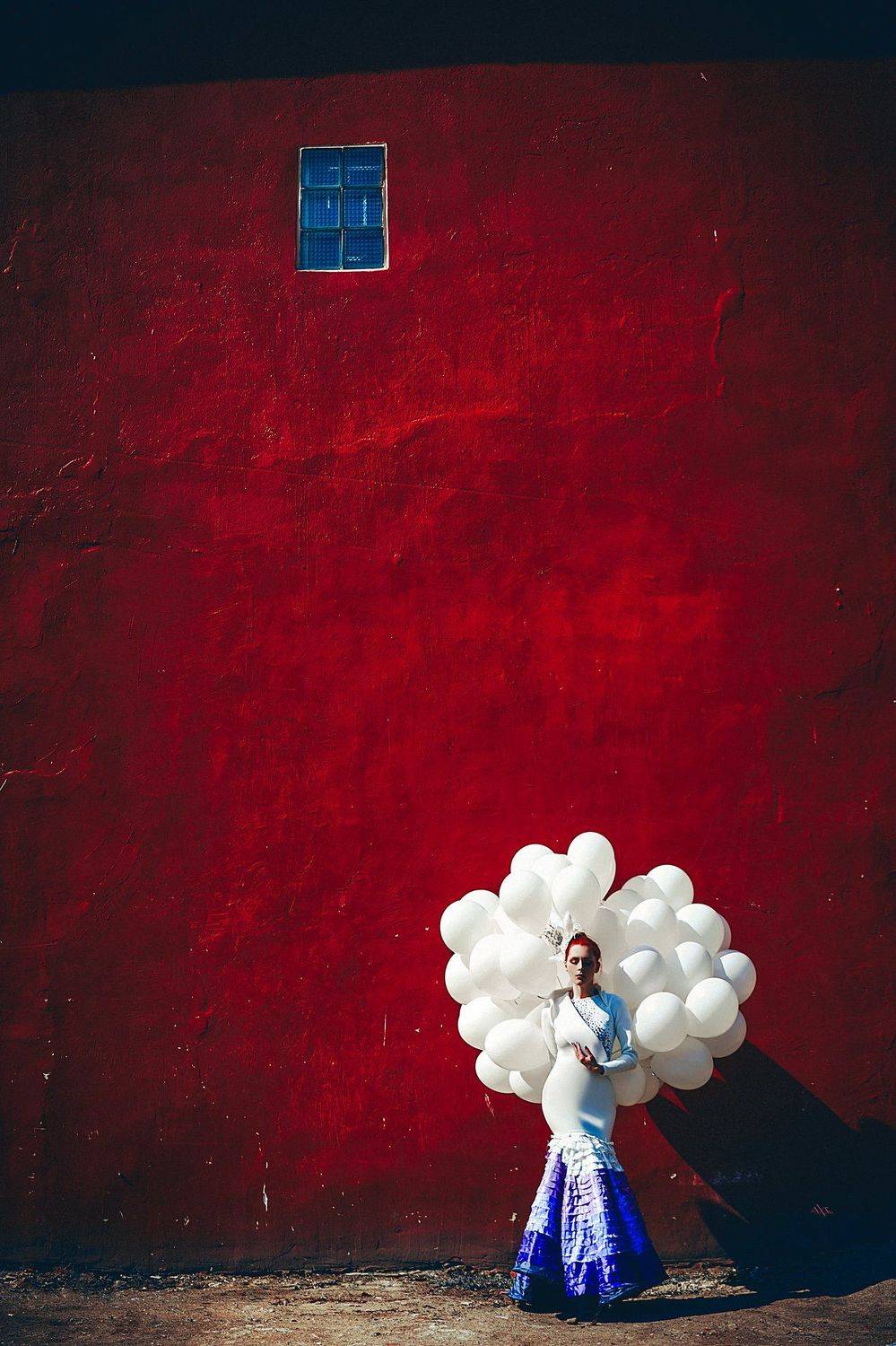 woman, portrait, dress, fashion, conceptual, balloons, Руслан Болгов (Axe)