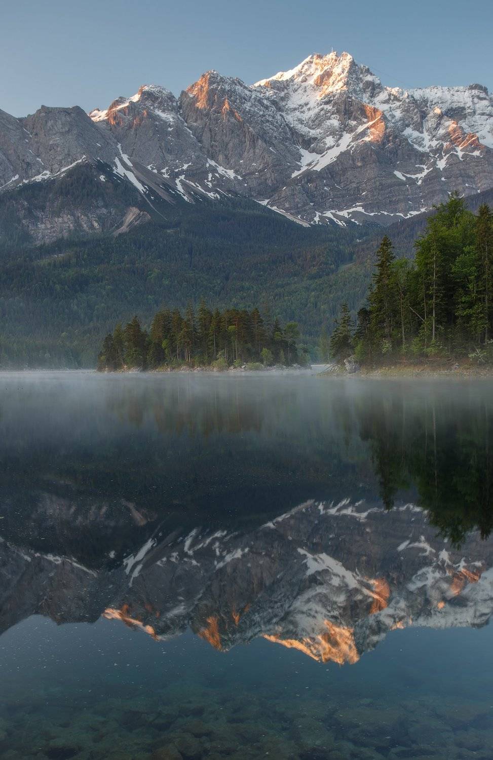 Озеро, Айбзее, Германия, рассвет , Павел Попов