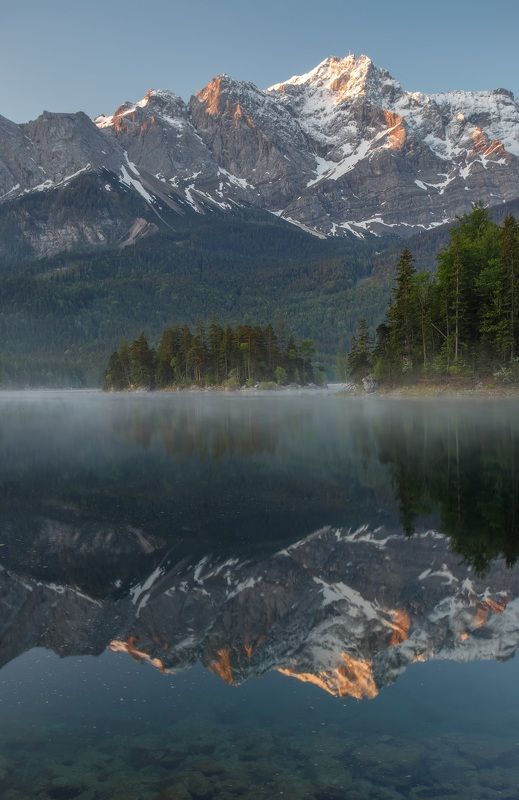 Озеро, Айбзее, Германия, рассвет  Озеро Айбзее. Германия.  фото превью