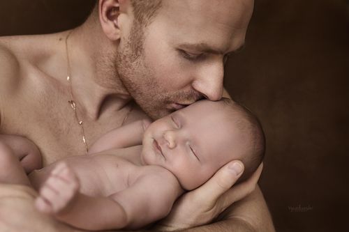 dad and son - first days together