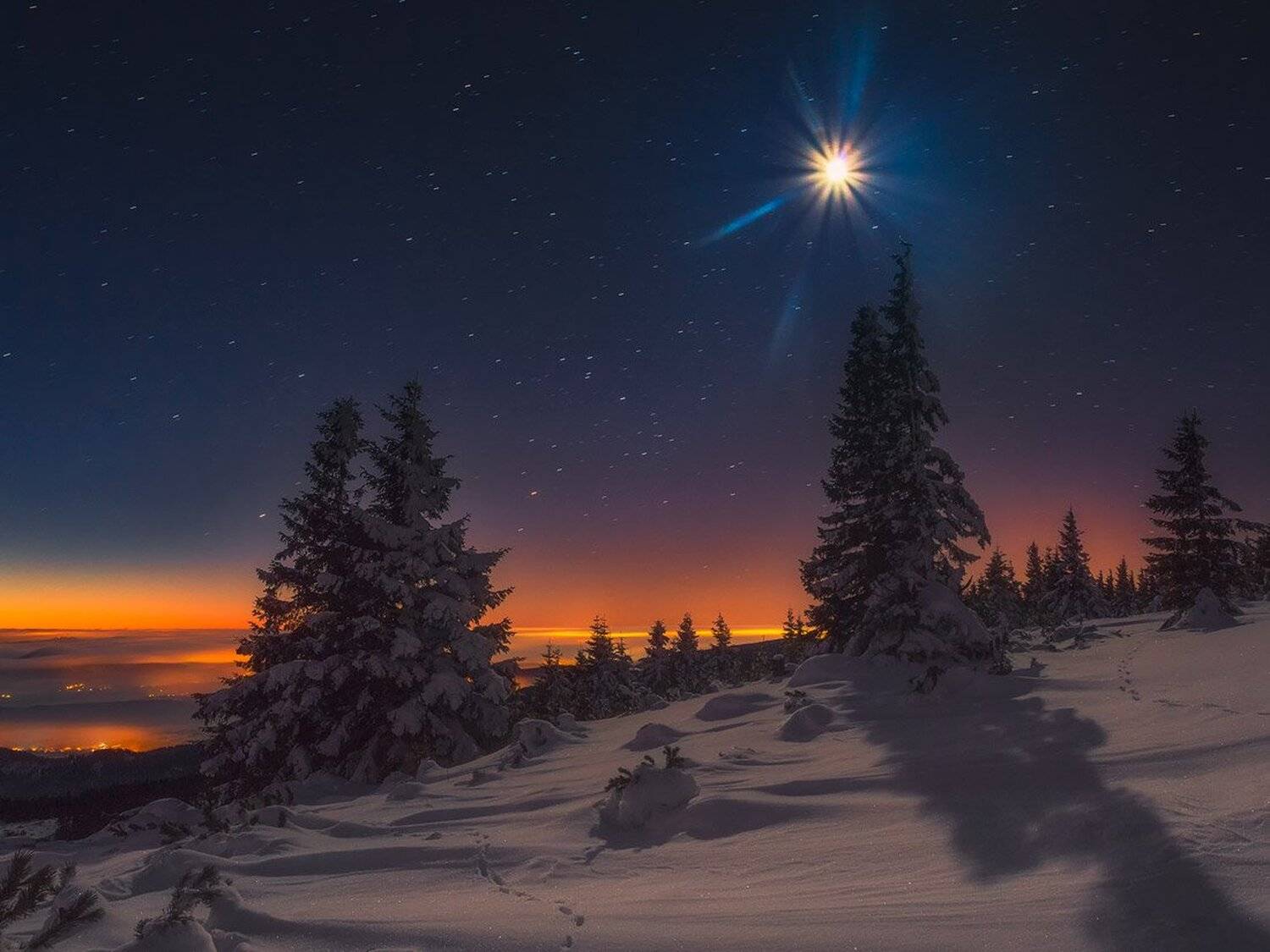 landscape,canon,winter,night,moon, Iza i Darek Mitręga