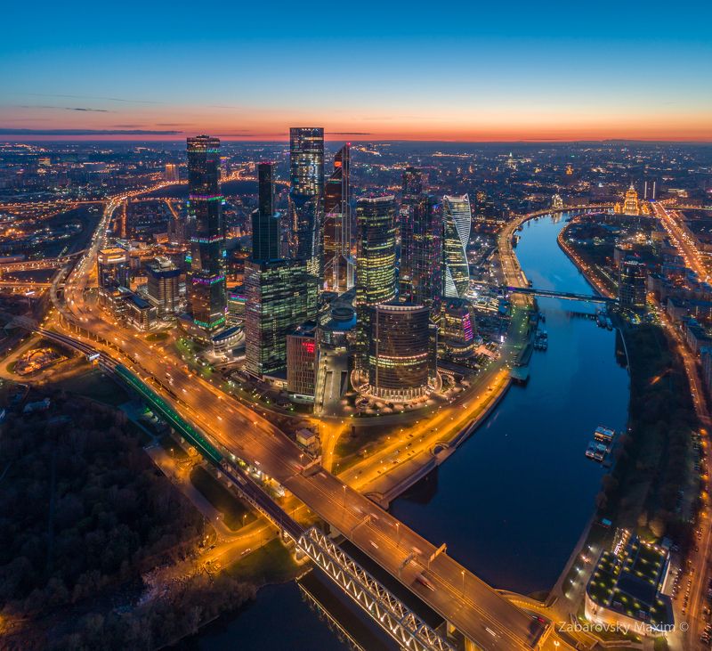 москва, город, сумерки, рассвет Еще в Сумерках фото превью