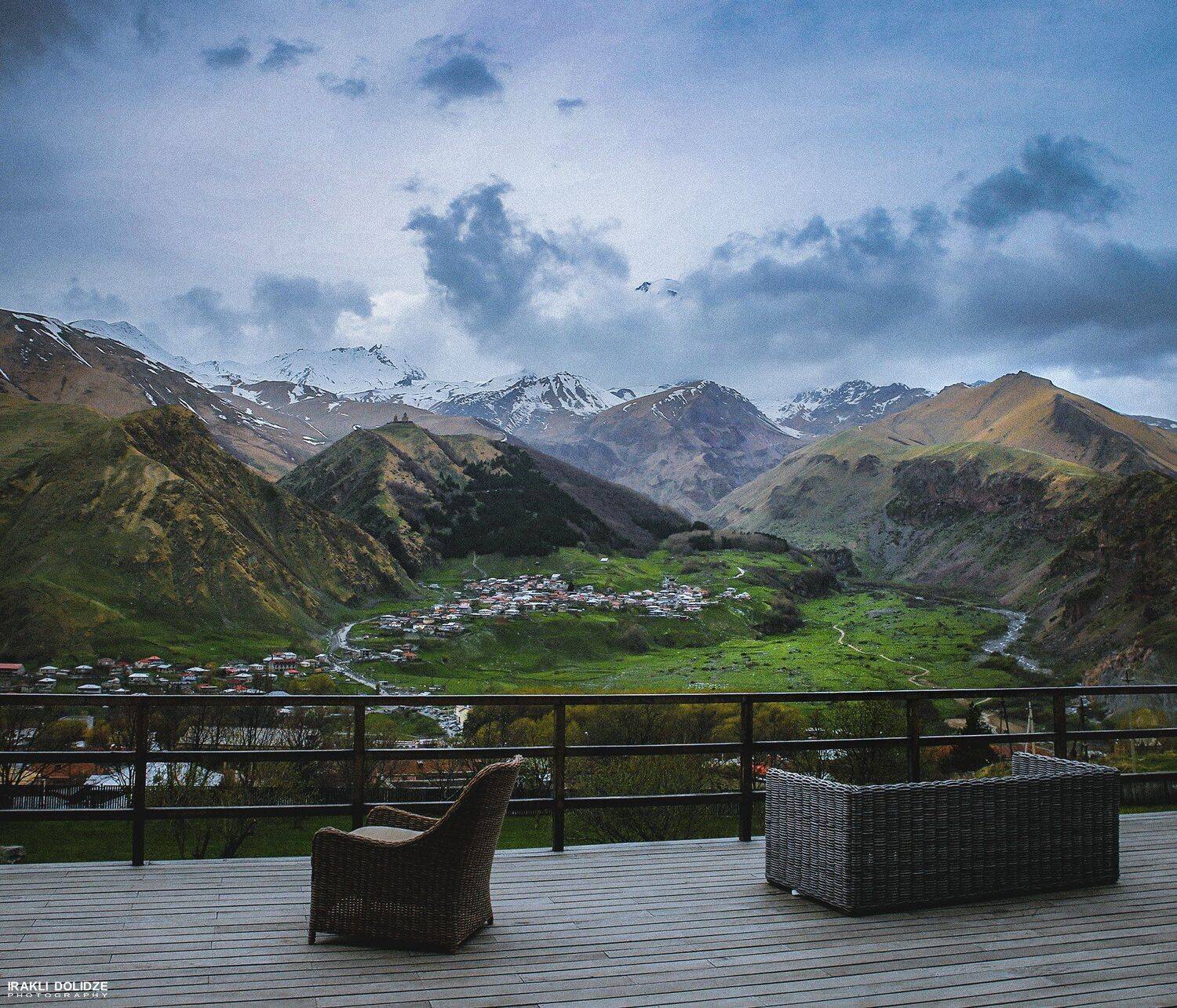 landscape, chair, view, mountains, Georgia, Kazbegi, relax, , ირაკლი დოლიძე