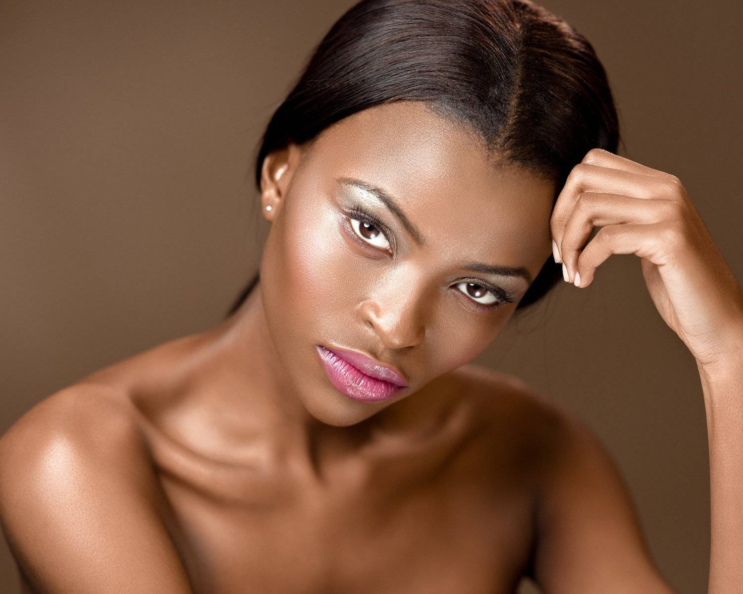 beauty, portrait, black, face, lips, make up, Saulius Ke