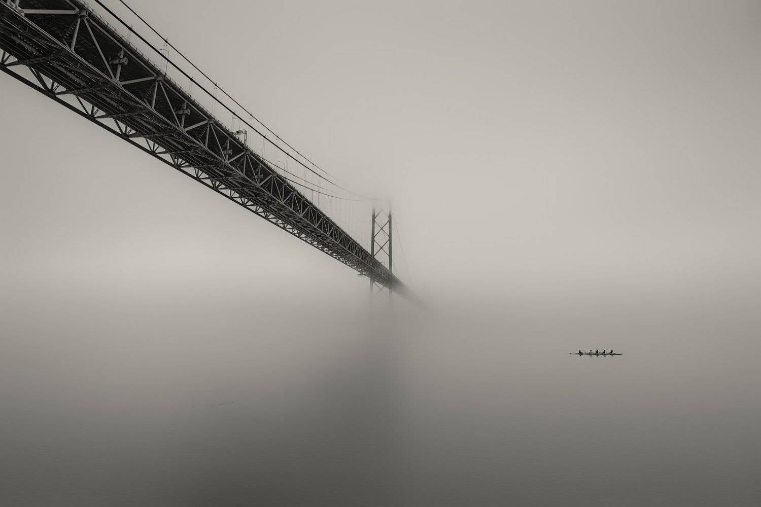 Lisboa, Portugal, Europe, Portugal, Nikon D810, D810, Nikon, Finart, People, river, Tagus, Fog, Bridge, Hugo S&oacute;