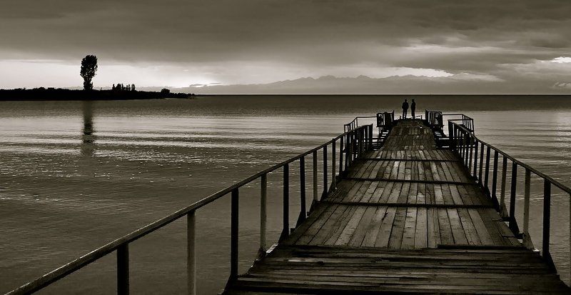 вечерний разговор (вариант чб) фото превью