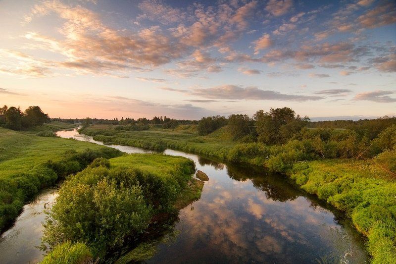 река,речка,пролетая над рекой,оредеж Пролетая над рекой фото превью
