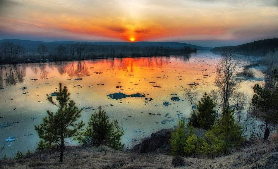 весна, река, ледоход, GunterV