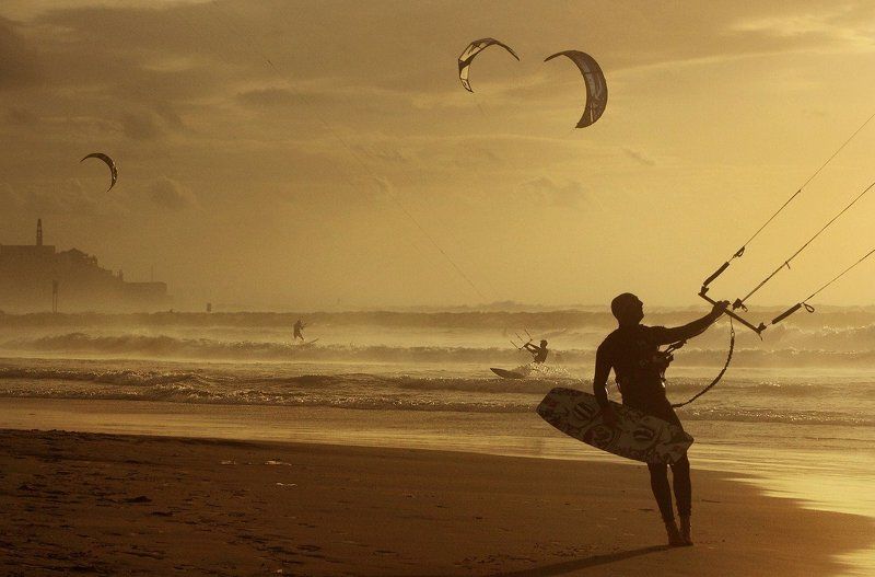 кайтсёрфинг, море, закат, будущее future фото превью