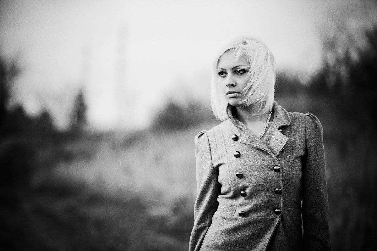 девушка, портрет, чб, жанр, Ростислав Росицкий