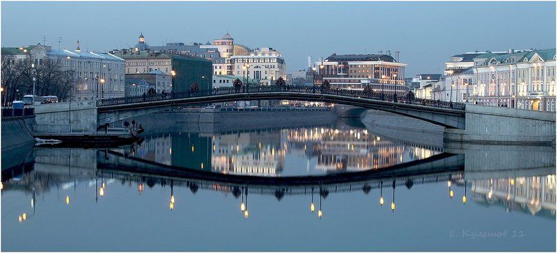 москва, кадаши, река, канал, кадашевская набережная, мост, город, кулешов евгений Белая, белая московская ночь..... фото превью