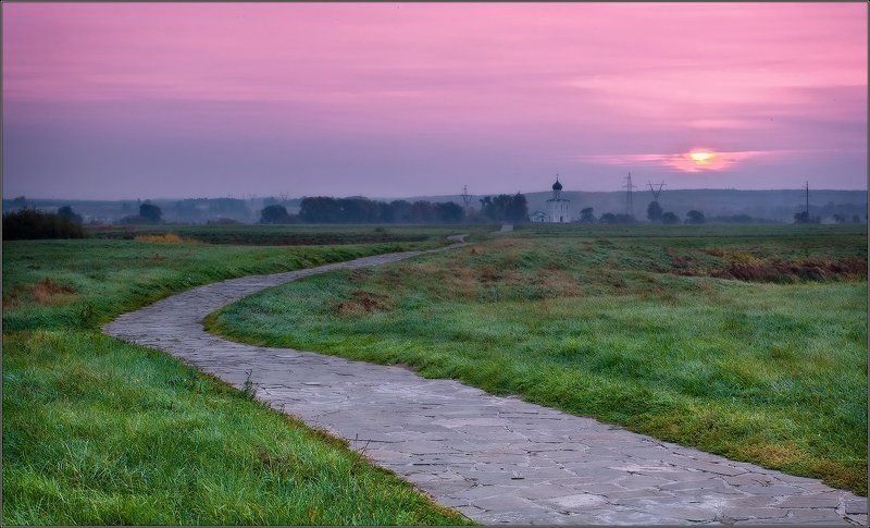 утро, осень, боголюбово, нерль, храм, покрова Утренняя ... фото превью