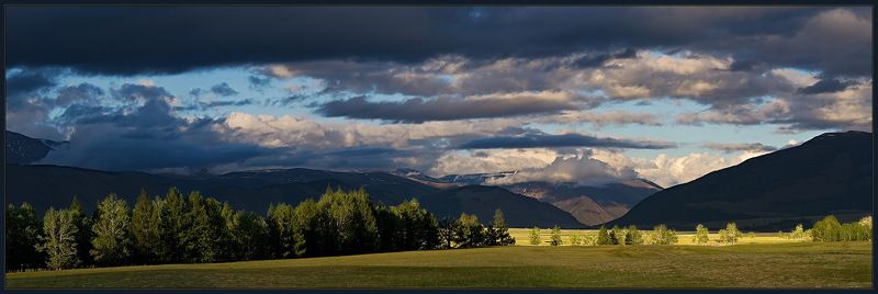 алтай, курайская, степь, горы, облака Курай после дождя фото превью