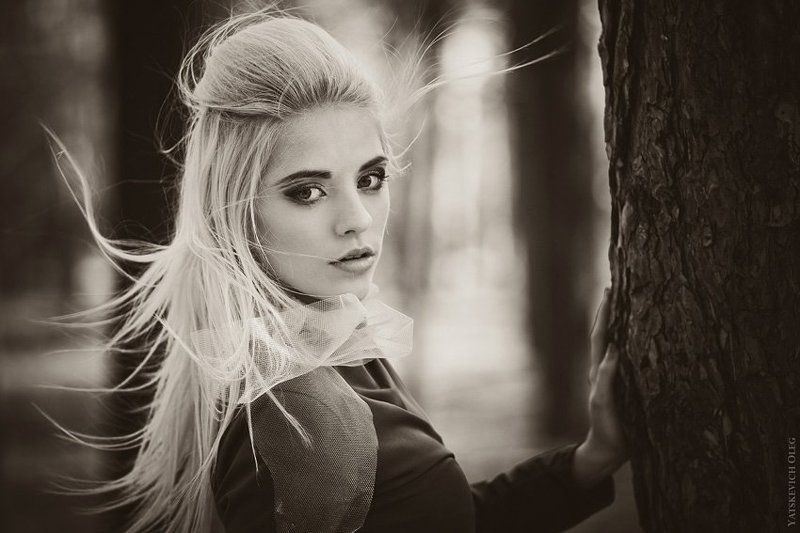 девушка, пленэр, портрет, краснодар, ч/б Даша фото превью