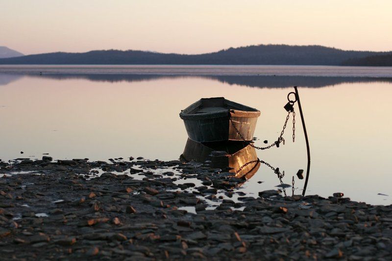 alone, озеро, зюраткуль, урал, лодка, закат, вечер, путешествие, одиночество Alone.. фото превью