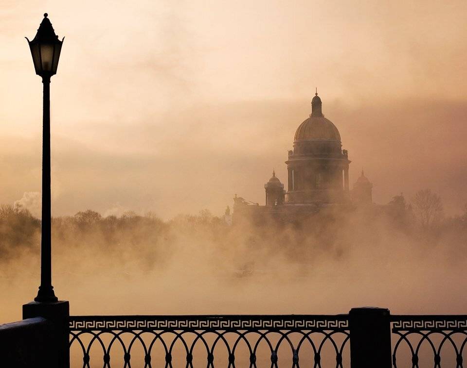 собор,петербург,фонарь,парапет,александр алексеев,881,туман, Александр Алексеев 881