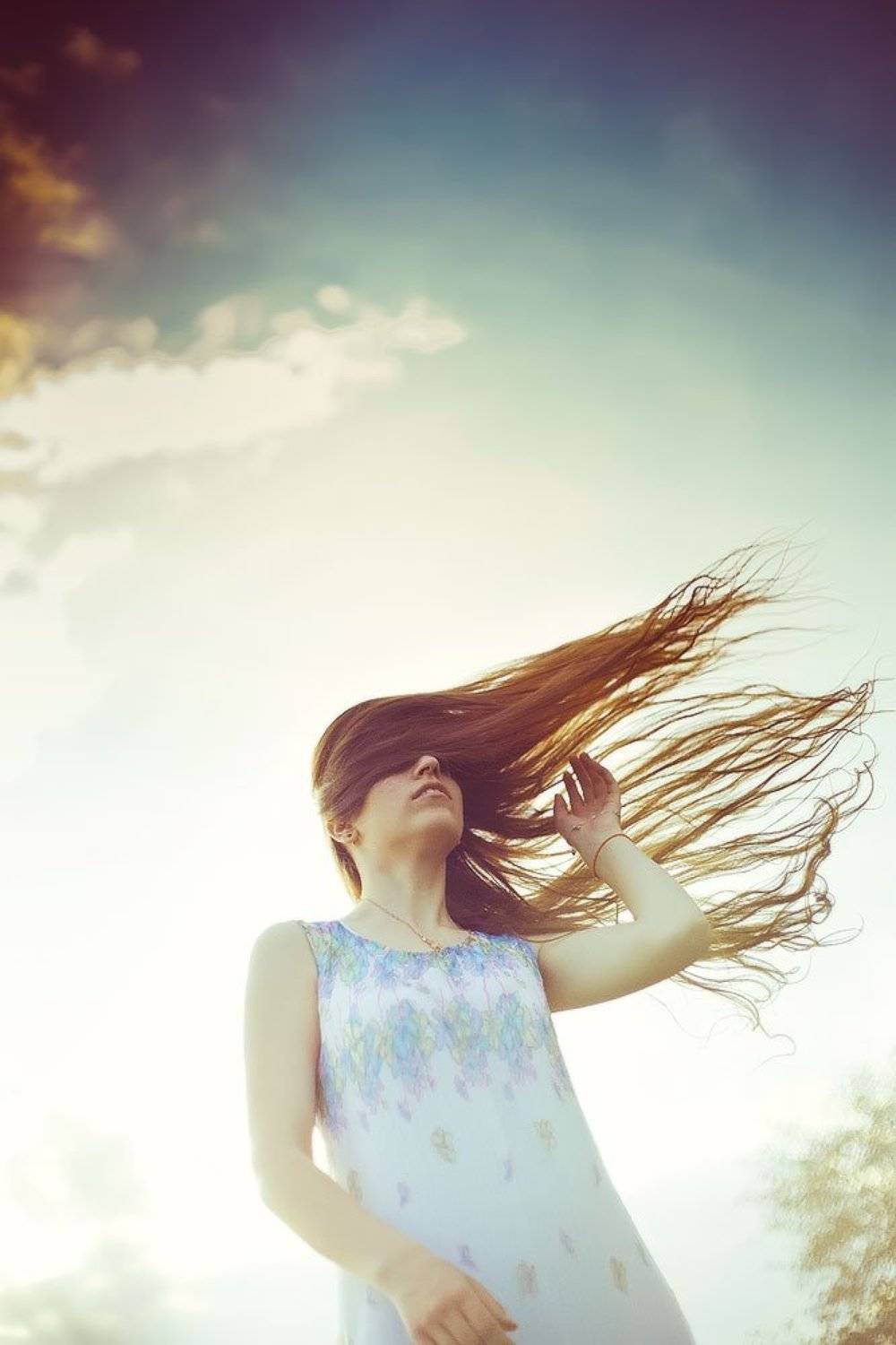 девушка,небо,солнце,закат,природа, Євген Кукулка