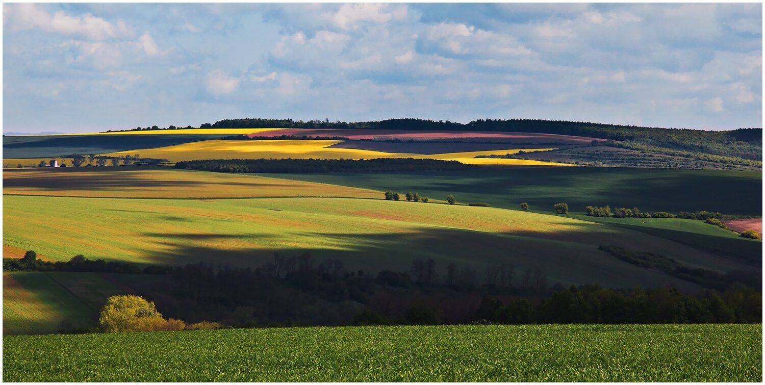 поля, небо, пейзаж, чехия, Oleg Dmitriev