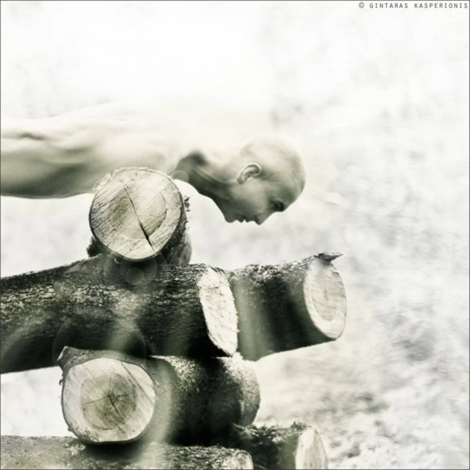 man, conseptual, boy, nude, naked, alone, man, male, light, sun, forest, tree, truncated, kasperionis, square, 1x1, emotion, Gintaras Kasperionis