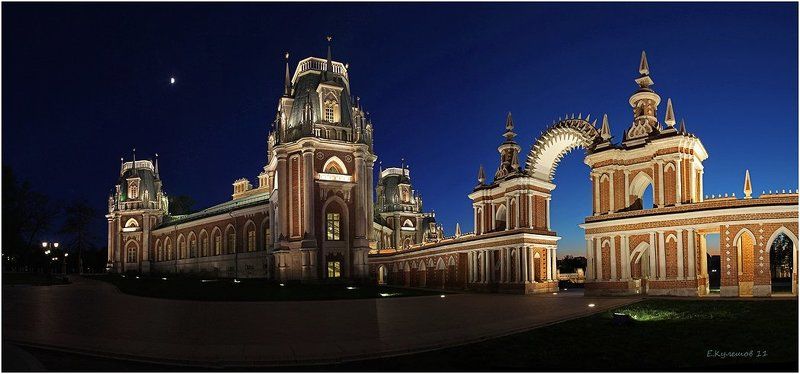 город, москва, парк царицыно, царицыно, ночь, дворец, в.и. баженов,  м.ф. казакова,  кулешов евгений, Вечер в Царицыно... фото превью