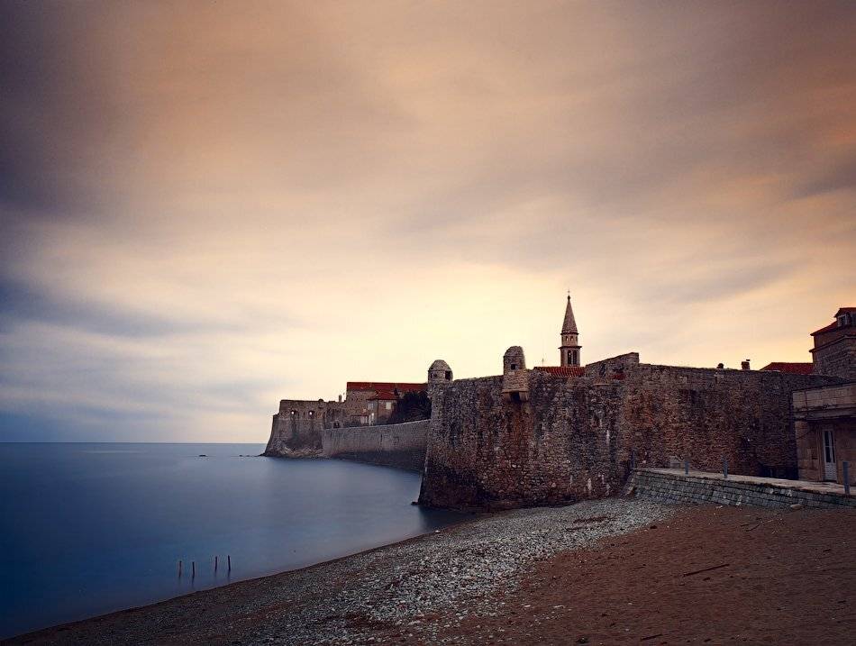 будва, выдержка, море, закат, Alexander Martynov