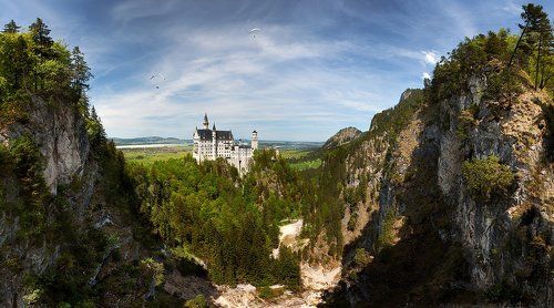 панорамный Нойшванштайн