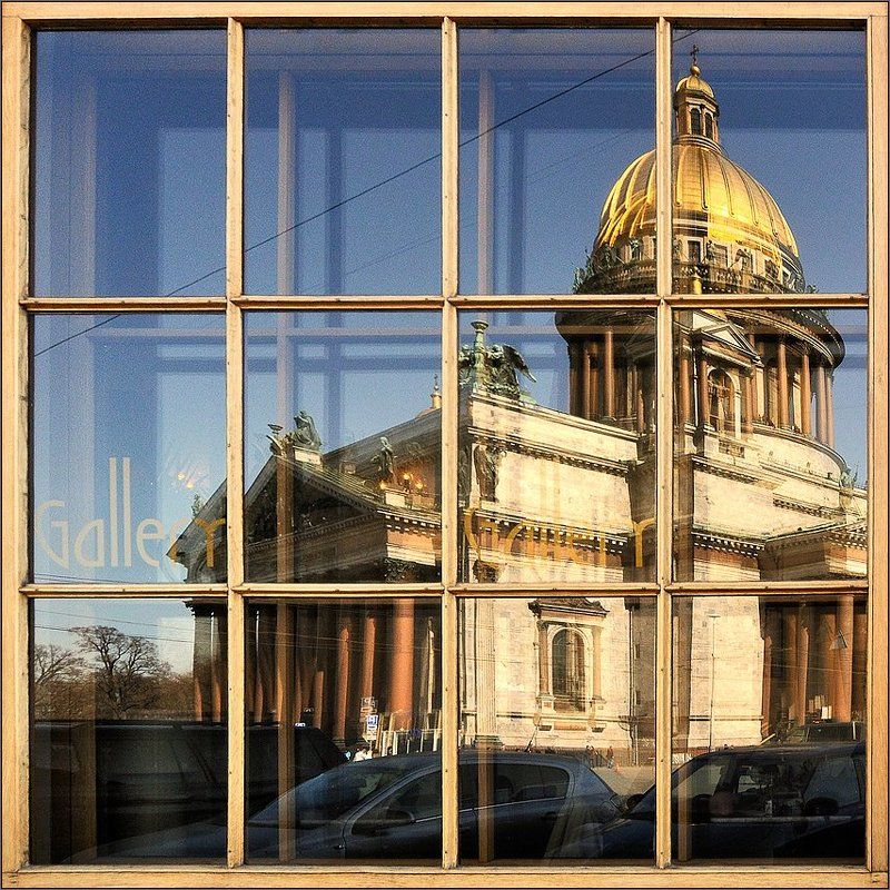 петербург, центр, исакий, отражение Питерская уличная зарисовка про Исакий фото превью