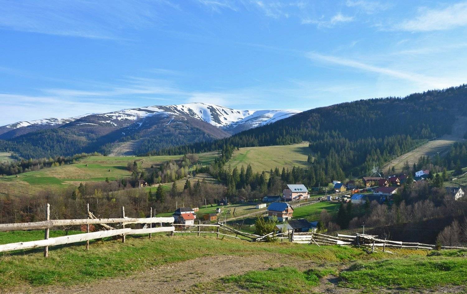весна, апрель, закарпатье, с. подобовец, горный массив боржава, снег, Валерий Наумов