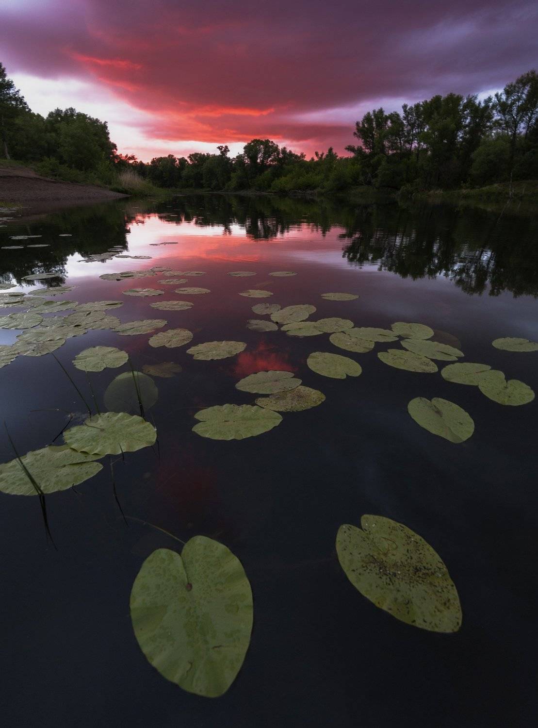 урал, река, вечер, закат, небо, вода, Илья Логачёв