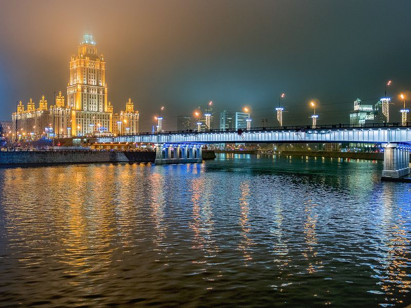 москва столица  moscow msk russia россия urban landscape Вечерние огни фото превью