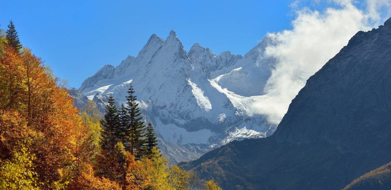 горы осень домбай, Александр Жарников