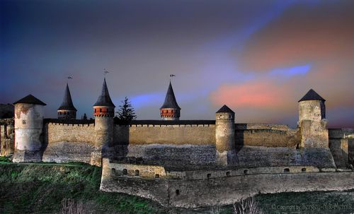 Вечерняя панорама Каменец-Подольской крепости