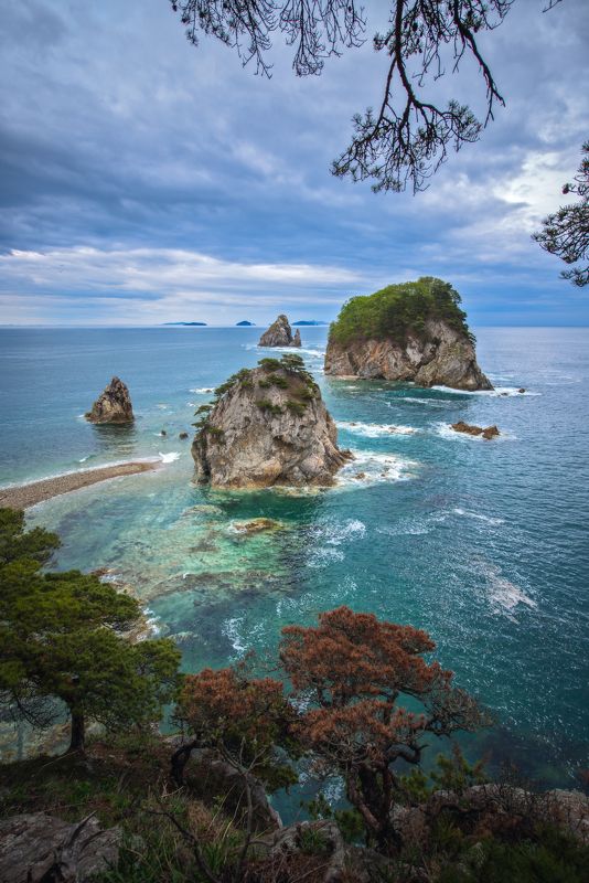 Гамова, острова,море, скалы, Приморский край Убегающие островки фото превью