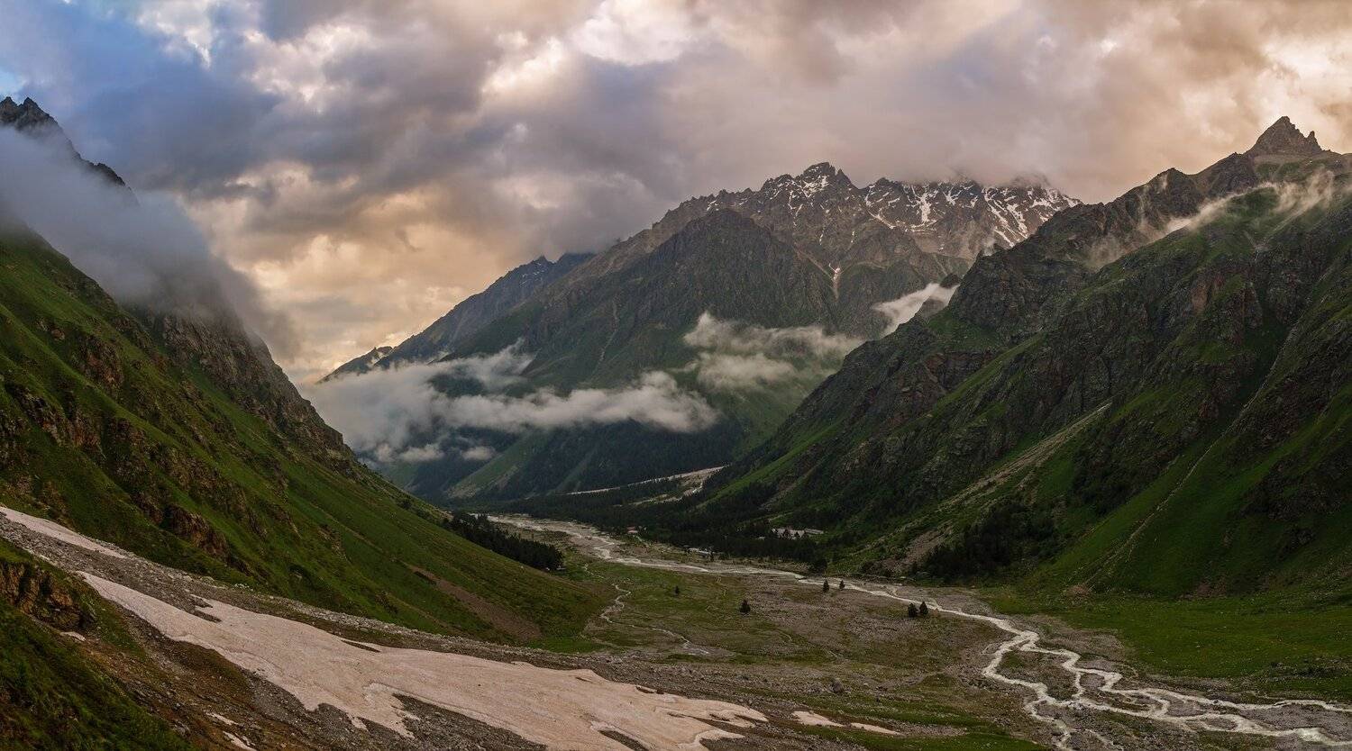 горы, закат, кавказ, Эстелла