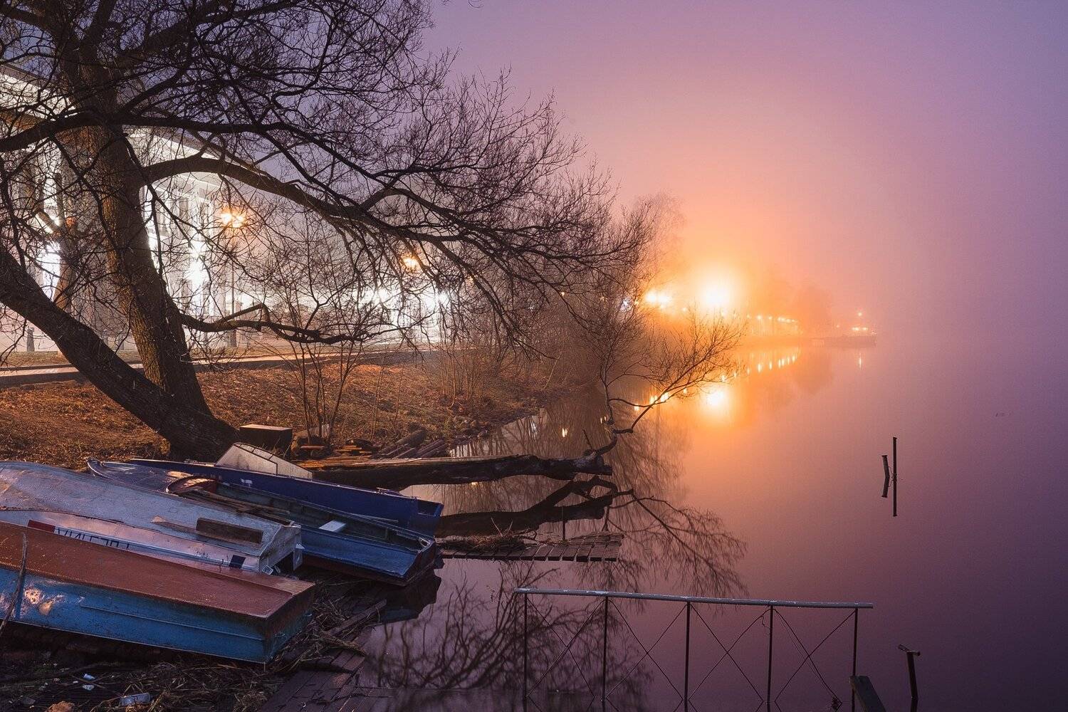 ночь, свет, туман, плёс, иваново, россия, пейзаж, fujifilm, xtrance, landscape, night, fog, Кирилл Соколов