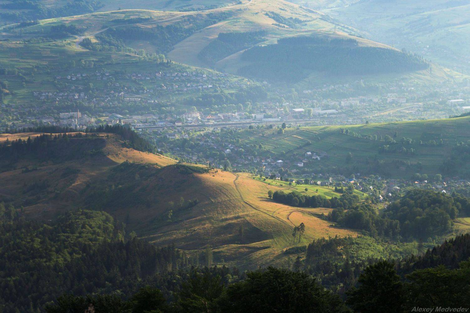 горганы, горы, карпаты, украина, вечер, сумерки, горганы, синевир, Алексей Медведев