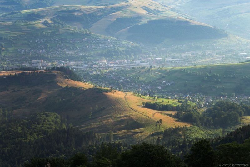 горганы, горы, карпаты, украина, вечер, сумерки, горганы, синевир Ранковий Воловець фото превью