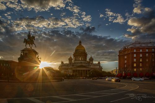 Закат на Исаакиевской площади